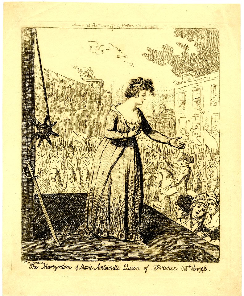 The martydom of Marie Antoinette queen of France Octr 16- 1793 (BM 1871,0812.2931)