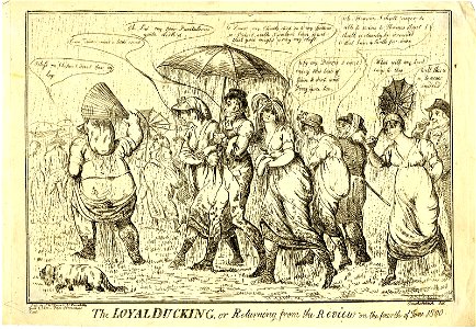 The loyal ducking, or returning from the review on the fourth of June, 1800 (BM 1898,0520.188)