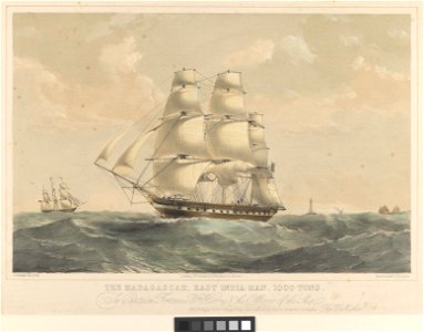 The Madagascar, East India-man, 1000 tons To Captain Fortescue Wm Harris - RMG PY0563