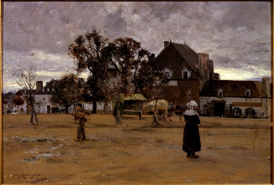 The Market Place, Concarneau (Johan Ericson) - Nationalmuseum - 23754