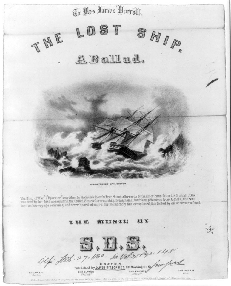 The lost ship - a ballad - J.B.N. ; John Bufford's Lith. Boston. LCCN2012645259