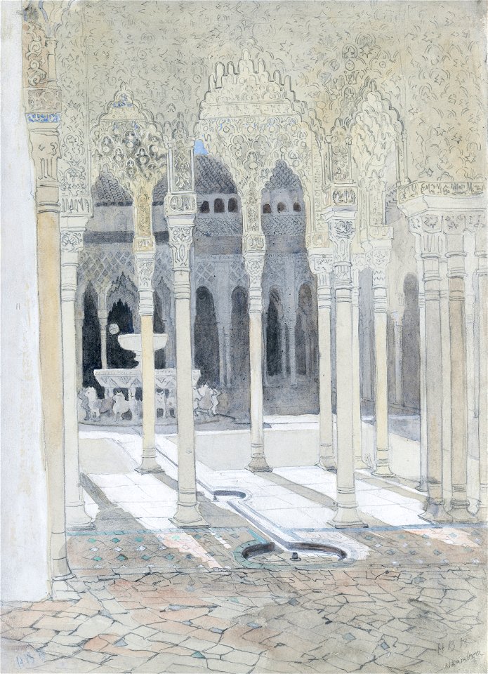 The Lion Courtyard, the Alhambra, Granada, Spain P6379