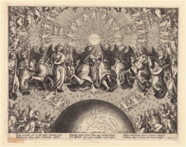 The Lord's First Answer to Job ca.1589 print by Stradanus, S.IV 2399, Prints Department, Royal Library of Belgium