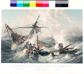 The Mary White life boat rescuing the crew of the American Ship the Northern Belle RMG PY8529