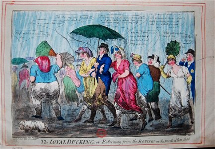 The loyal ducking, or returning from the review on the fourth of June, 1800 (BM 1935,0522.7.27)