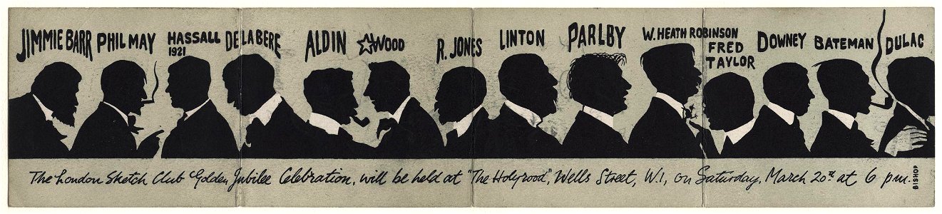 The London Sketch Club by Philip William ('Phil') May and other artists