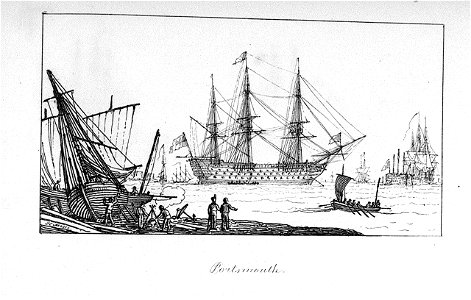 The Marine sketch book by H. Moses 1826. Portsmouth RMG PU7944