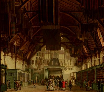 The Main Hall of the Binnenhof in The Hague, with the State Lottery Office by Hendrik Pothoven Mauritshuis 764. Free illustration for personal and commercial use.