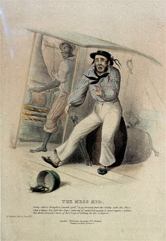 The Mess Kid. A Sailor's Life at Sea. No 2 (caricature) RMG PW3738