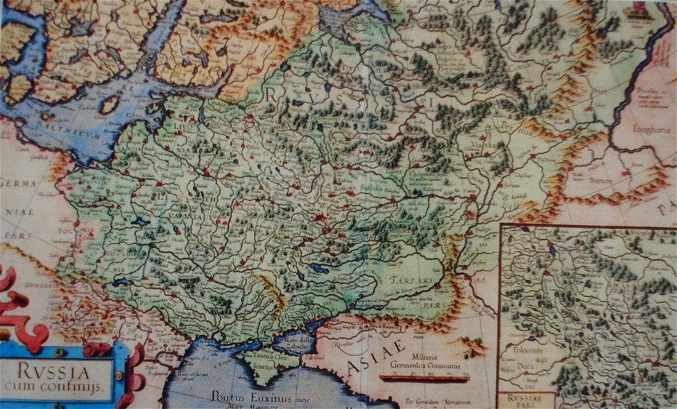 The map of Russia, late 16 c., Holland