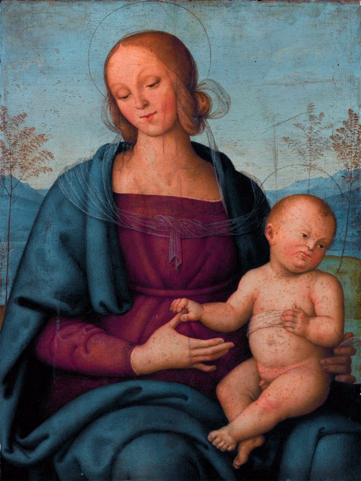 The Madonna and Child in a landscape, by Giannicola di Paolo