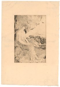 The Magdalene, print by James Ensor, 1887, Prints Department, Royal Library of Belgium, S. II 63742