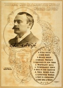 The man who has made the whole world laugh, Chas. Hoyt America's prolific author, A Texas steer .... LCCN2014635804. Free illustration for personal and commercial use.