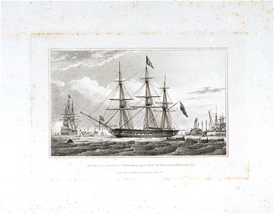 The Mayor and Corporation of Portsmouth, going on board the Yacht ('Royal Sovereign'), with an Address Augt 2d 1827 RMG PU6493. Free illustration for personal and commercial use.