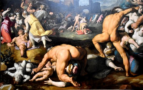 The Massacre of the Innocents by Cornelis Cornelisz. van Haarlem (1590) - detail (1)