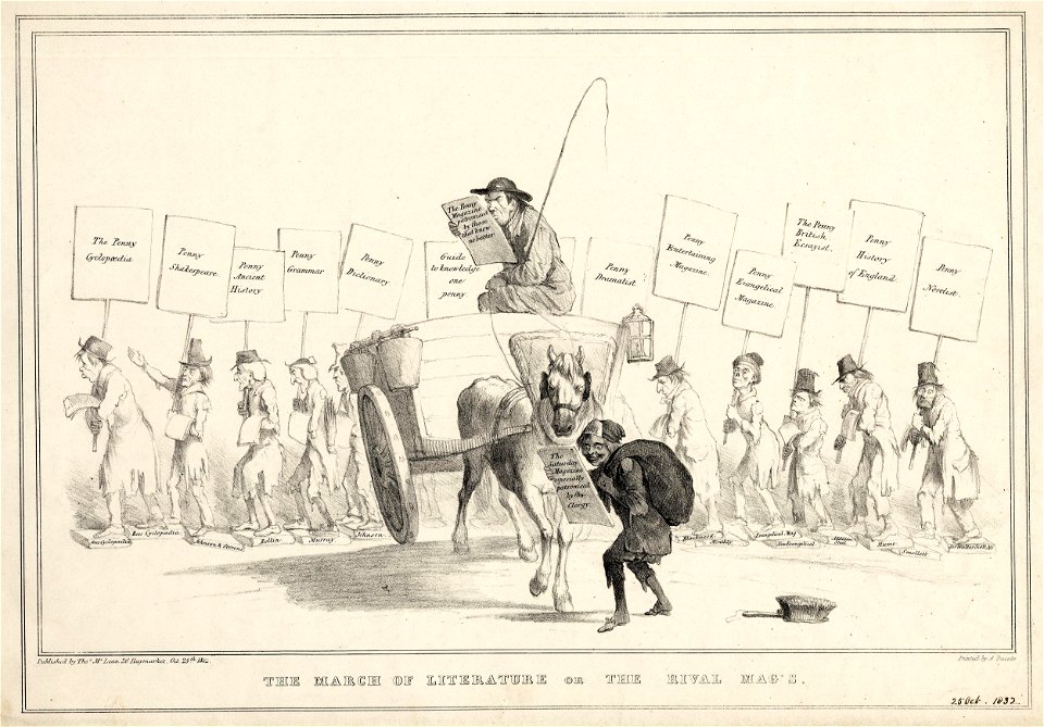 The march of literature or the rival mag's. (BM 1868,0808.9447)
