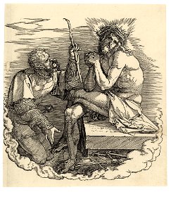The Man of Sorrows Mocked by a Soldier, Frontispiece to the Great Passion MET Fig 25.1