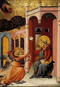 The Master of the Judgement of Paris - Annunciation (Courtauld Institute). Free illustration for personal and commercial use.