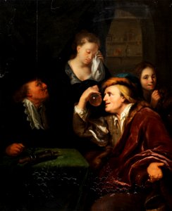 The medical examination after Godfried Schalcken. Free illustration for personal and commercial use.