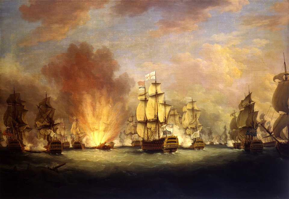 The Moonlight Battle off Cape St Vincent, 16 January 1780 RMG BHC0429