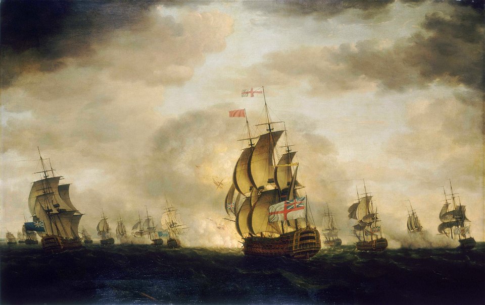 The Moonlight Battle off Cape St Vincent, 16 January 1780 RMG BHC0427