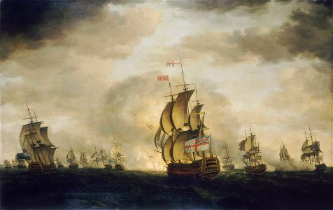The Moonlight Battle off Cape St Vincent, 16 January 1780 RMG BHC0427