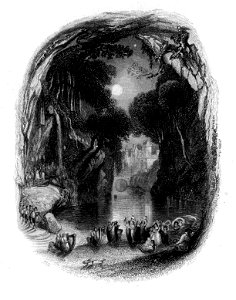 The Minstrel engraving by William Miller after D O Hill