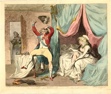 The Morning after Marriage-or- A scene on the Continent. (BM 1868,0808.5709)