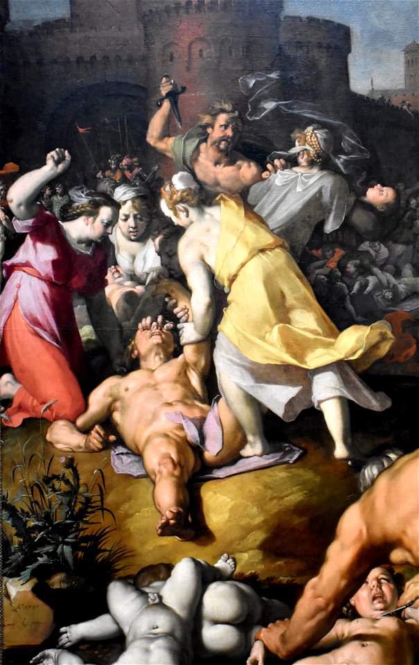The Massacre of the Innocents by Cornelis Cornelisz. van Haarlem (1590) - detail (2)