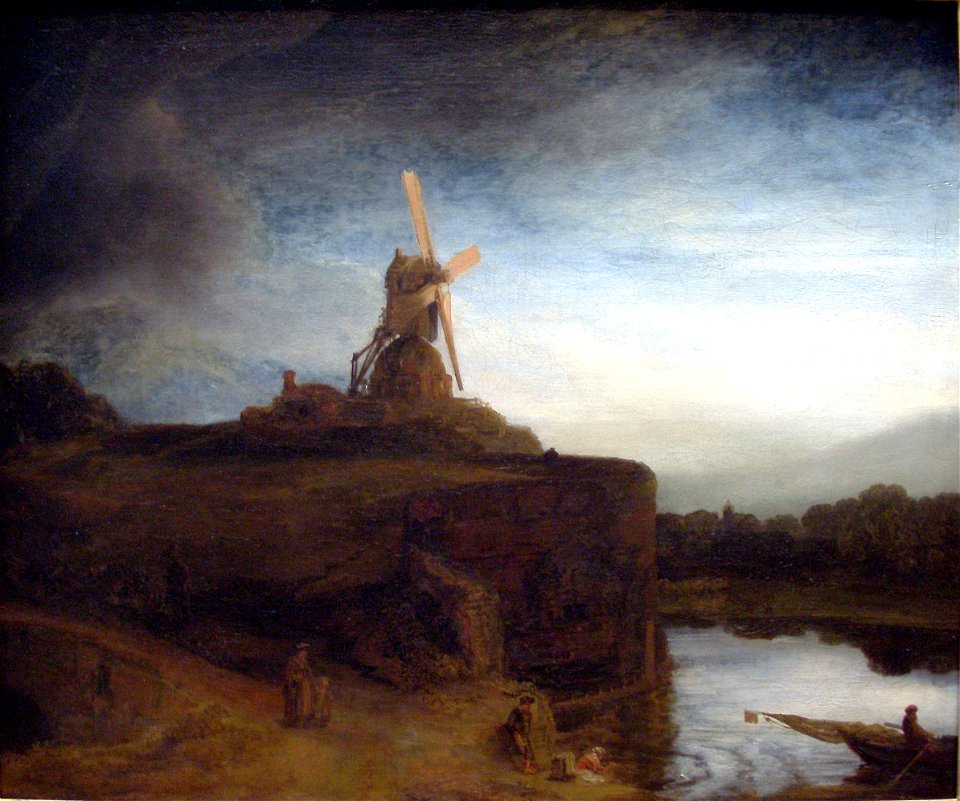 The Mill-1645 1648-Rembrandt van Rijn. Free illustration for personal and commercial use.