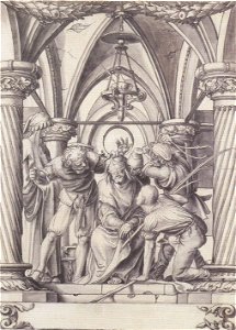 The Mocking of Christ, design for a stained glass window by Hans Holbein the Younger