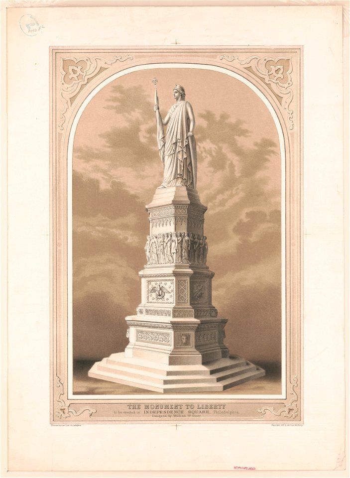 The monument to Liberty, to be erected in Independence Square, Philadelphia LCCN2004670354