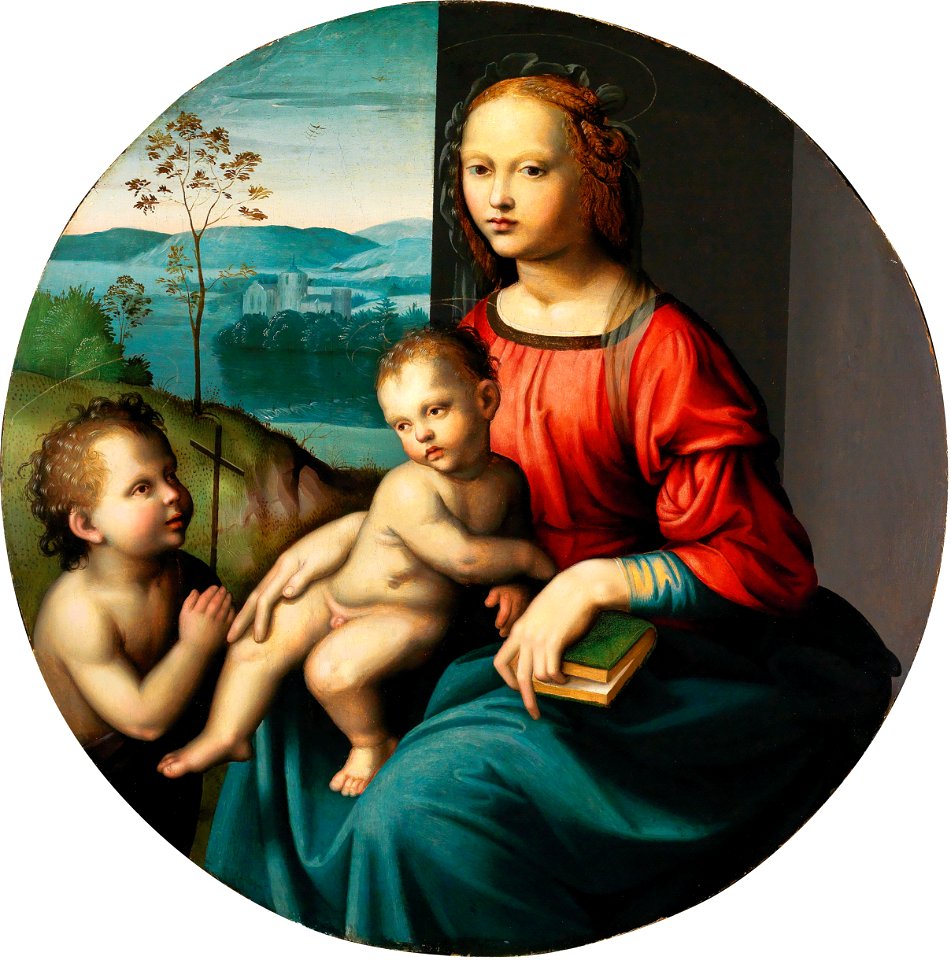 The Master of the Scandicci Lamentation - The Madonna and Child with the Infant Saint John the Baptist