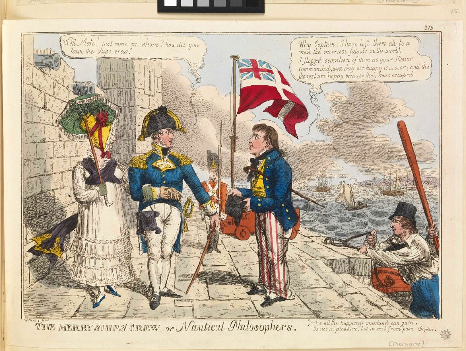 The Merry Ships Crew - or Nautical Philosophers (caricature) RMG PX8609