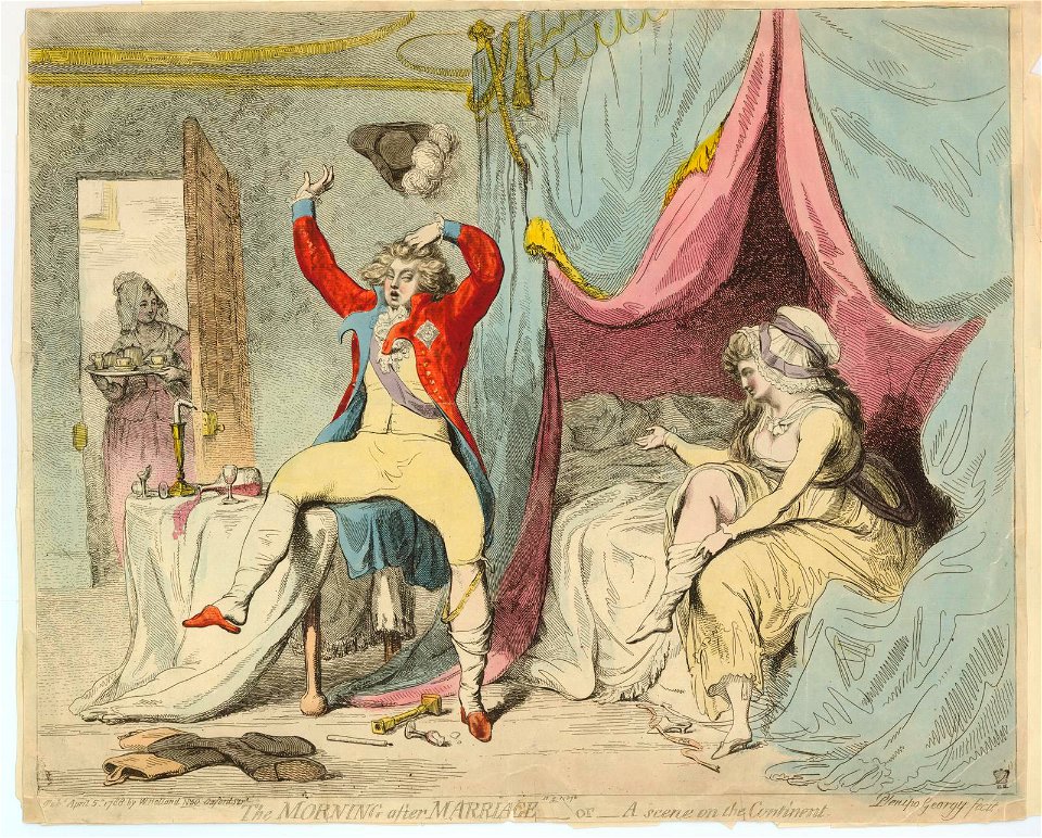 The Morning after Marriage-or- A scene on the Continent. (BM 1851,0901.396)