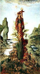 The Mystic Flower by Gustave Moreau. Free illustration for personal and commercial use.