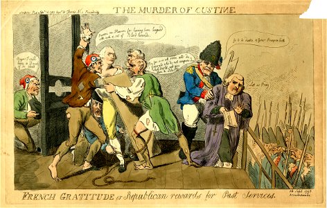 The Murder of Custine French gratitude or republican rewards for past services (BM 1868,0808.6305)