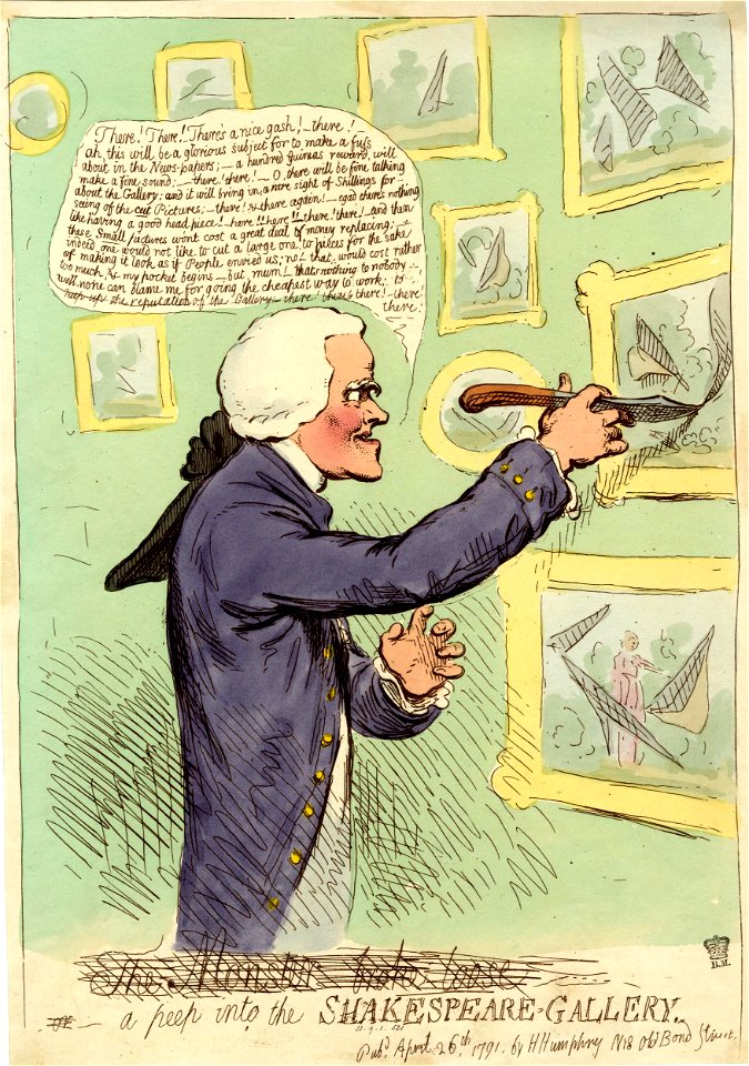 The monster broke loose-or-a peep into the Shakespeare Gallery (BM 1851,0901.521)