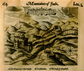 The Montaines of Iuda - Sandys George - 1615. Free illustration for personal and commercial use.