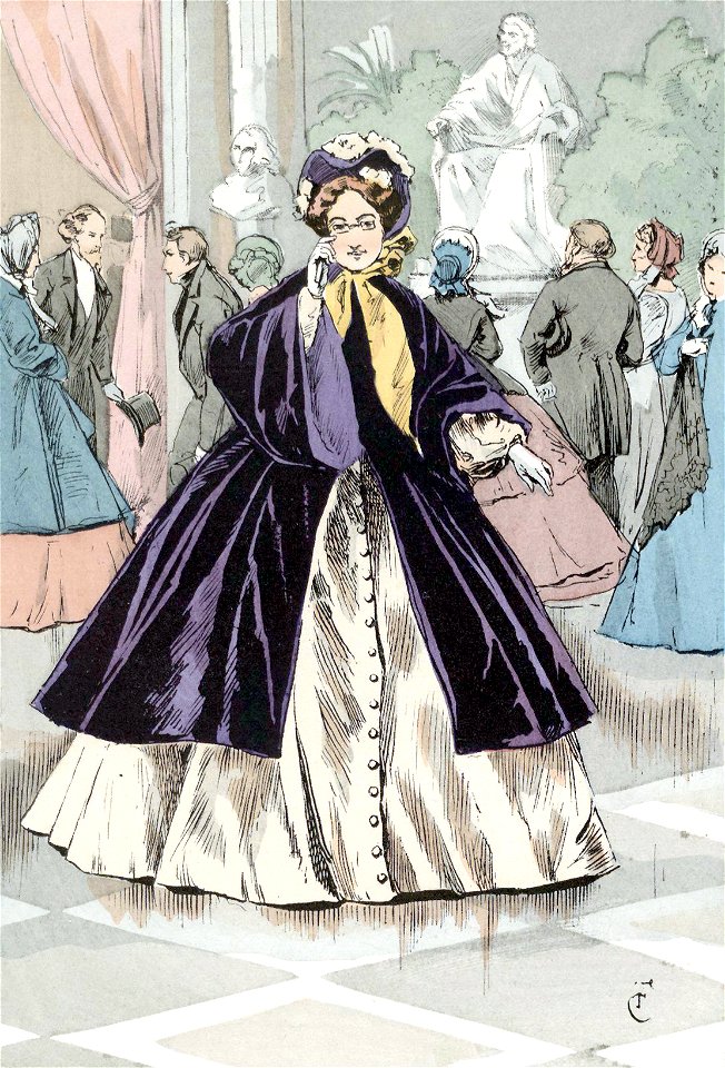 The new 'foyer' at the Théâtre Français; Portrait of Mme de R. in 1863