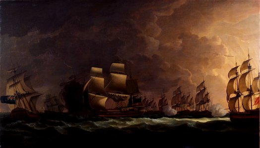 The Moonlight Battle- the Battle off Cape St Vincent, 16 January 1780 RMG BHC0430