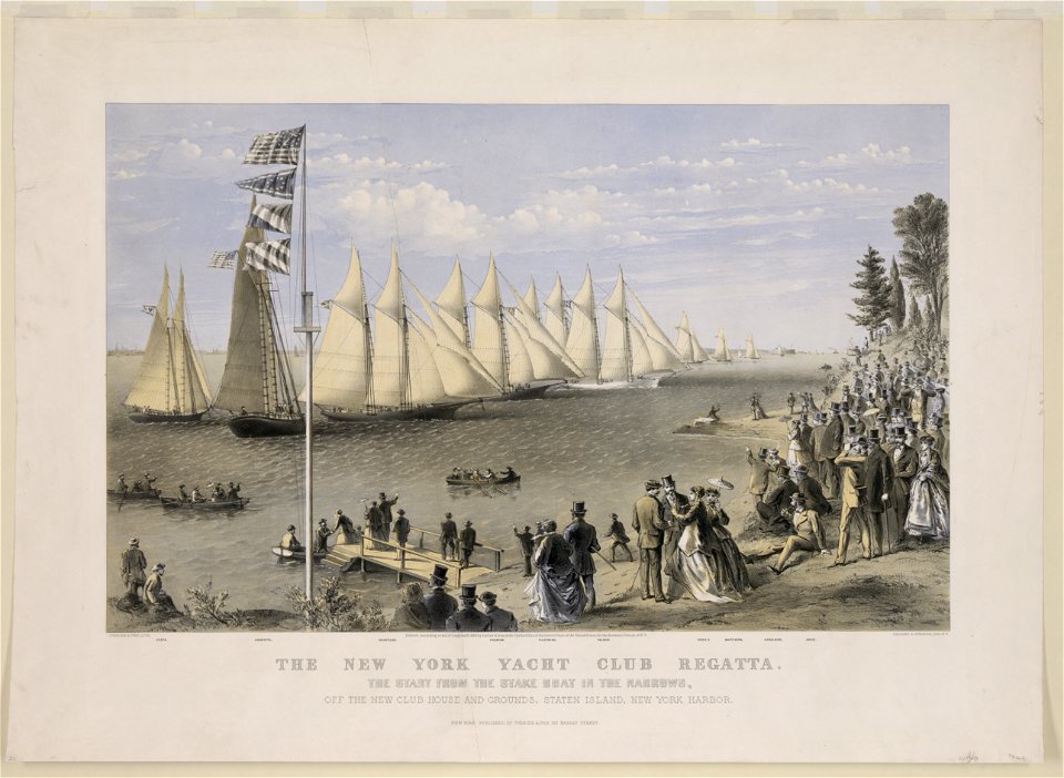 The New York yacht club regatta - Currier & Ives, lith. ; Parsons & Atwater, del. N.Y. LCCN2012647358