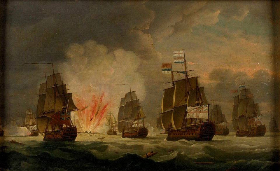 The Moonlight Battle- the Battle off Cape St Vincent, 16 January 1780 RMG BHC0428