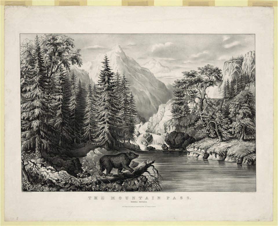 The mountain pass, Sierra Nevada - F.F. Palmer del. ; lith. of Currier & Ives, N.Y. LCCN2006678301
