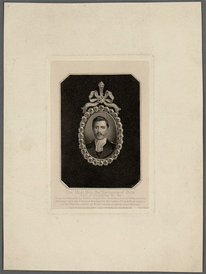 The Most Hon. the Marquess of Bute Earl of Dumfries &c. &c (5254820)
