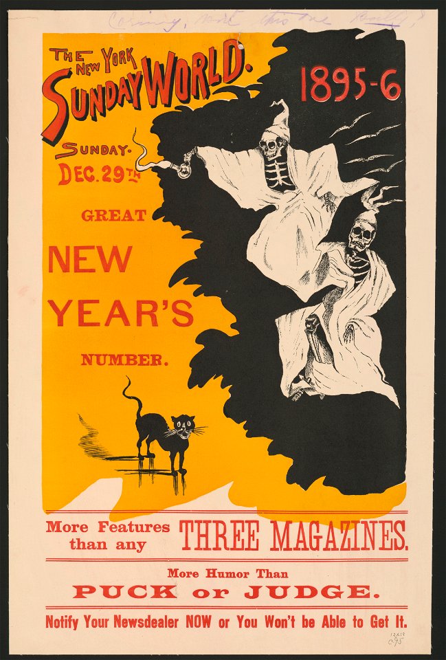 The New York Sunday World Sunday Dec. 29th great new year's number, 1895-6. LCCN2015647294