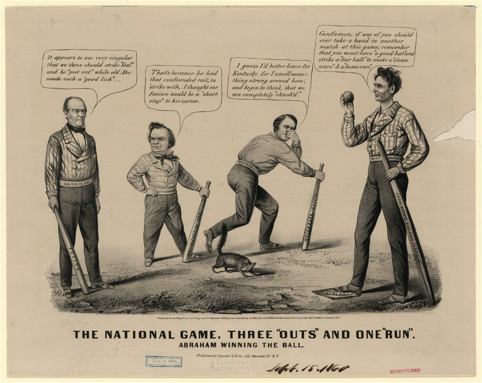The national game. Three outs and one run LCCN2003674584