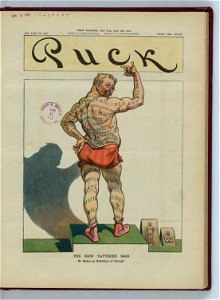 The new tattooed man - he makes an exhibition of himself - Kep. LCCN2011649136