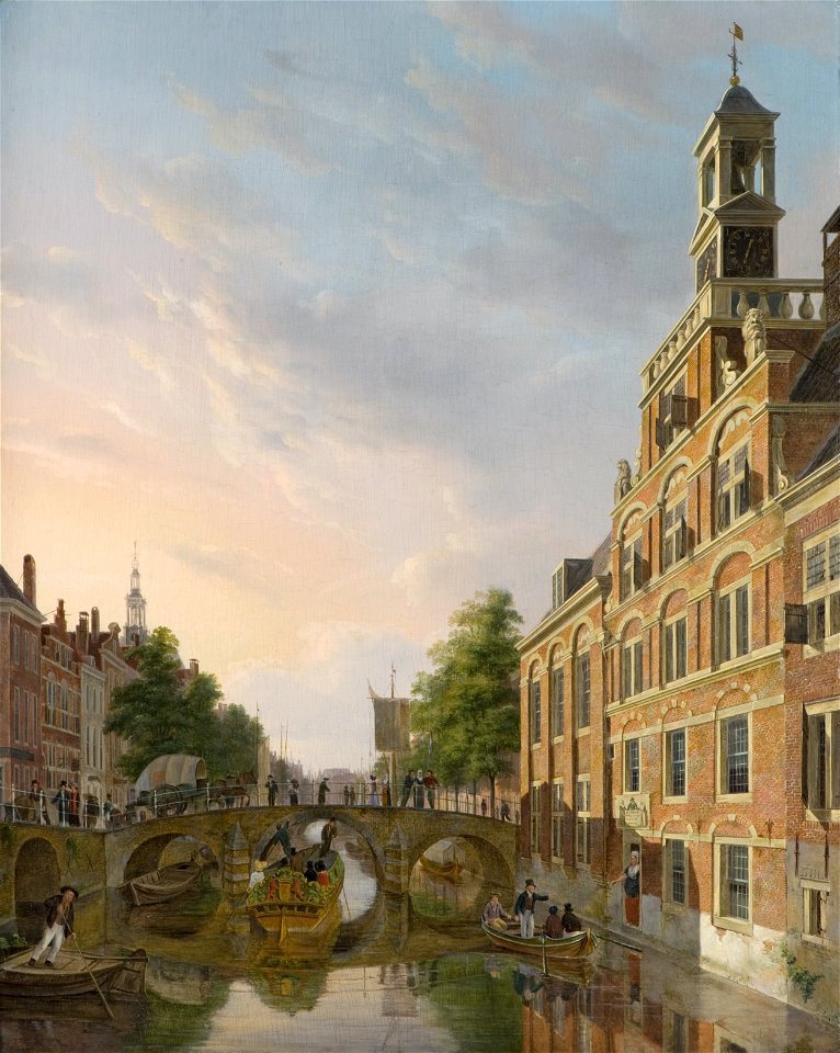 The Old Women and Children Home at the Spui, The Hague, by Bartholomeus Johannes van Hove