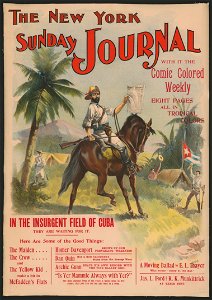 The New York Sunday journal with it the comic colored weekly, eight pages all in tropical colors. LCCN2015647290